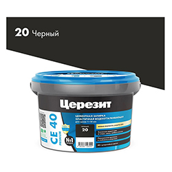 Затирка водоотталкивающая 2 кг Черная 20 Церезит СЕ40