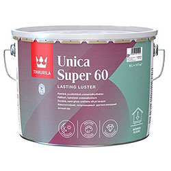 Лак для дерева полуглянцевый 9 л база EP Tikkurila Unica Super 60