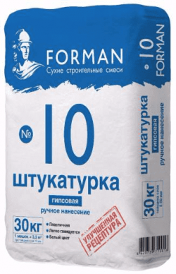 FORMAN 10  25 кг штукатурка гипсовая ручного нанесения