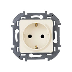 Розетка с заземлением Слоновая кость Legrand INSPIRIA