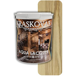 Лак-антисептик  для дерева и камня Бесцветный 0,9 л Kraskovar Aqua Lacquer