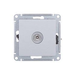 Розетка телевизионная TV в рамку Алюминий Systeme Electric ATLASDESIGN