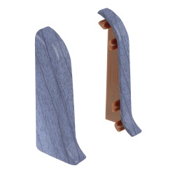 Торцевые заглушки для плинтуса К55 Комфорт 2 штуки Синий