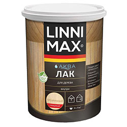 Лак акриловый для дерева стены и потолки Глянцевый 0,9 л Linnimax АКВА