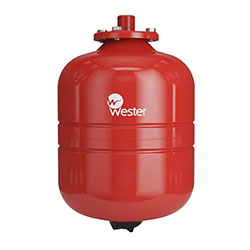 Бак расширительный мембранный для отопления Красный 8 л 5 бар 3/4" НР WRV Wester