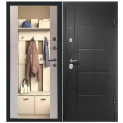 Дверь Форпост Эверест размер 960х2050 Дуб беленый правая с цилиндрическим замком и дверной фурнитурой