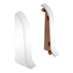 Торцевые заглушки для плинтуса К55 Комфорт 2 штуки Металлик