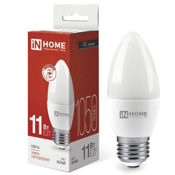 Лампа светодиодная LED-СВЕЧА-VC 11Вт 230В Е27 6500К 1050Лм IN HOME