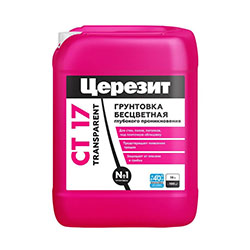  Грунтовка глубокого проникновения без пигмента 10 л ЗИМА Церезит СТ17 TRANSPARENT