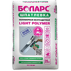 Шпатлевка полимерная финишная 20 кг Белая Аналог LR+ БОЛАРС Light Polymer