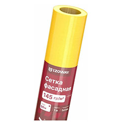 Сетка стеклотканевая фасадная 5х5 мм 145 г/м² 1х50 м IZOWAY