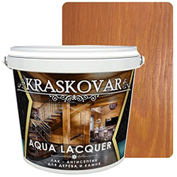 Лак-антисептик для дерева и камня Лиственница 2 л Kraskovar Aqua Lacquer