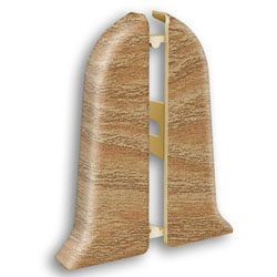 Торцевые заглушки для плинтуса Идеал Классик К-п55 Дуб Коньячный 206