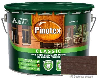 Картинка Pinotex Classic 9 л Орех