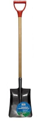 Лопата совковая Землеройка с деревянным черенком и ручкой 1290х290х240 мм