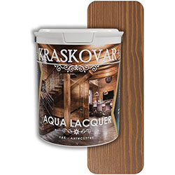 Лак-антисептик для дерева и камня Моккачино 0,9 л Kraskovar Aqua Lacquer