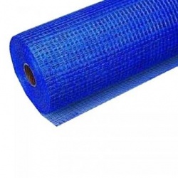 Сетка фасадная Синяя ширина 1000 мм длина 50 м плотность 145 г/м ячейка 5 мм стеклотканевая