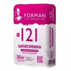 FORMAN 121 25 кг шпатлевка полимерная финишная для стен и потолков