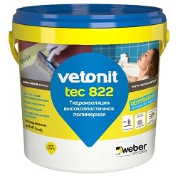 Мастика гидроизоляционная Vetonit 822 серая 1,2 кг