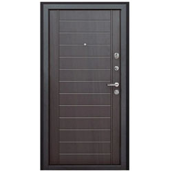 Дверь Форпост Эверест В размер 860х2050 Венге левая с цилиндрическим замком и дверной фурнитурой