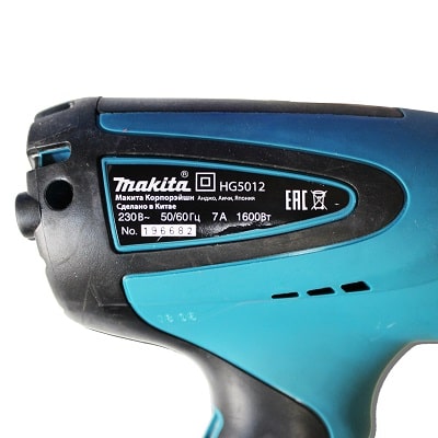 Картинка Фен электрический Макита HG5012K 1600 Вт