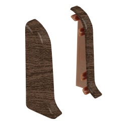 Торцевые заглушки для плинтуса К55 Комфорт 2 штуки Орех миланский