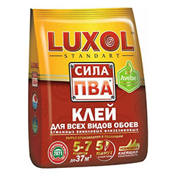 Клей обойный для всех видов обоев 200 г LUXOL Standart сила ПВА