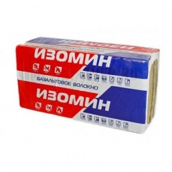 Утеплитель Изомин 1200x600x50 мм 8 плит 5,76 м2 плотность 27 кг/м3