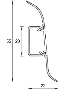 Картинка Плинтус К55 Комфорт 2,5 м Сосна золотистая