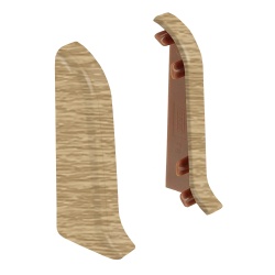 Торцевые заглушки для плинтуса К55 Комфорт 2 штуки Дуб светлый