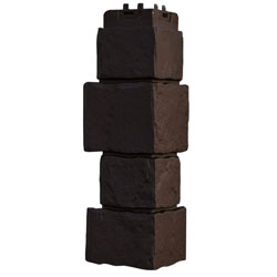 Угол наружный Гранд Лайн крупный камень коричневый 412х120 мм