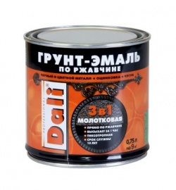DALI грунт-эмаль по металлу 3 в 1 Золотистая молотковая 0,75 л