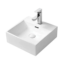 Умывальник подвесной Quadra 40 прямоугольный 1 отверстие по центру Белый Selena