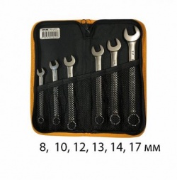 Набор комбинированных гаечных ключей в пенале 6 шт Skrab