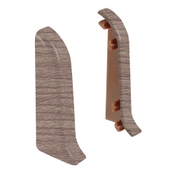 Торцевые заглушки для плинтуса К55 Комфорт 2 штуки Дуб кофейный