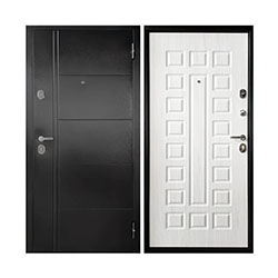 Дверь Форпост TD7-3 960х2050 Правая Антик тёмно-коричневый пан МДФ беленый дуб с фурнитурой и цилиндром G35001