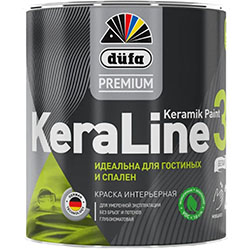 Краска глубокоматовая для стен и потолков 0,9 л BW DUFA Premium Keraline 3