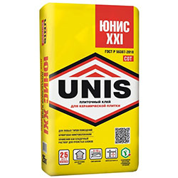 Клей для плитки Юнис XXI 25 кг