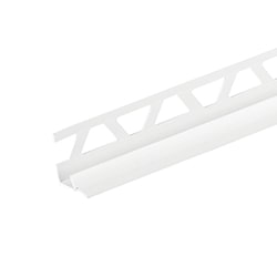 Уголок под плитку Внутренний ПВХ Идеал Белый 8 мм х2,5 м