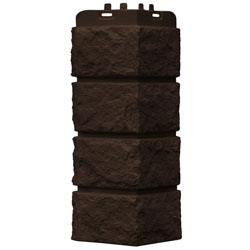 Угол наружный Гранд Лайн колотый камень коричневый 424х153 мм