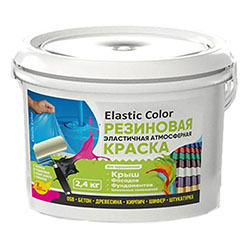 Краска резиновая Белая База А 2,4 кг Elastic Color НОВБЫТХИМ