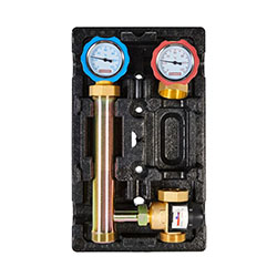 Насосная группа с термостатическим смесительным клапаном 35-60°С 1 без насоса в теплоизоляции Rommer