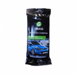 Влажные салфетки для очистки зеркал и фар 30 шт Grass IT-0313