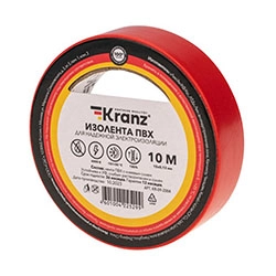 Изолента ПВХ профессиональная 15х0,13 мм 10 м Красный KRANZ