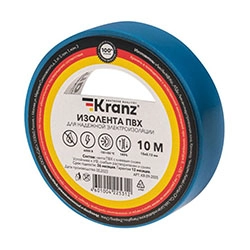 Изолента ПВХ профессиональная 15х0,13 мм 10 м Синий KRANZ