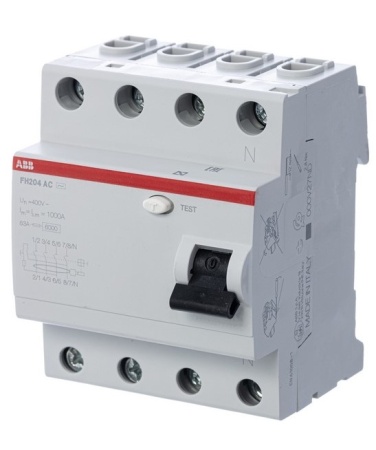 Выключатель дифференциального тока FH204 40А 4P 100мА AC 230В УЗО ABB