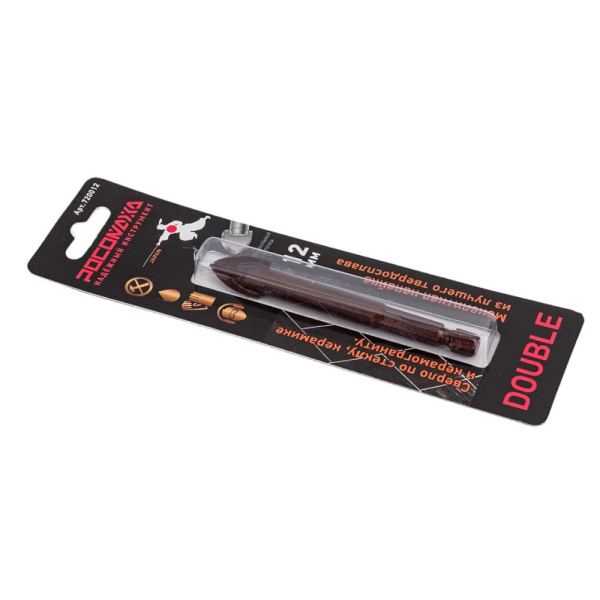 Картинка Сверло по стеклу и керамике 12 мм 2 грани РОСОМАХА