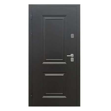 Картинка Дверь Форпост TD11-1 ТЕРМО С1 960х2050 Левая 2 Антик Коричневый штамп 2 квадрата/Белый