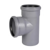 Тройник Ø 75х75 87,5° для внутренней канализации Серый Политэк
