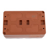 Картинка Розетка 2-местная IP54 16А 250B Терракотовый Systeme Electric ATLASDESIGN Profi54